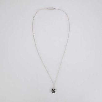 AMBUSH Womens Accessories Smiley Charm Necklace in Silver - One Size