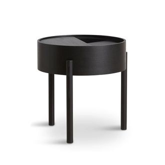 Woud Arc Beistelltisch &Oslash; 42 cm H 45 cm, Esche schwarz lackiert