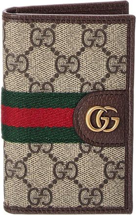 Gucci Ophidia Gg Supreme Canvas & Leather Card Case