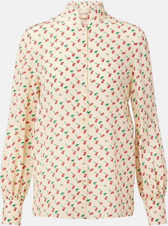 Valentino Blusa Cady Couture in seta con stampa