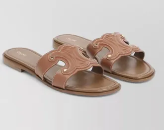 Celine marina triomphe leather slide mule sandal