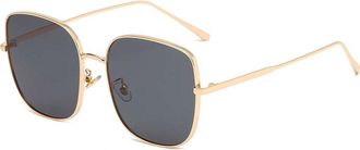 Generic Metal Frame Polarized Sunglasses, Large Frame Outdoor Vacation Beach Glasses for Men and For Women