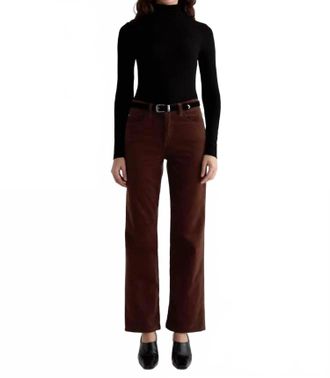 AG - Adriano Goldschmied Brinley Corduroy Mid-Rise Straight Jeans In Coffee Bean