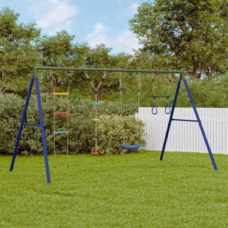 vidaXL Vidaxl Set De Columpios, Trapecio, Escalera Y Cuerda De Discos
