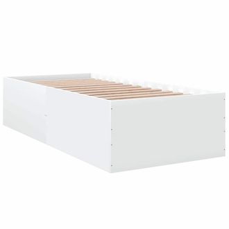 vidaXL Estructura De Cama Madera De Ingenier&iacute;a Blanca 90x190 Cm Vidaxl