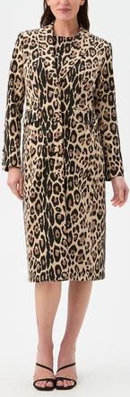 Trina Turk Playbill Leopard Coat in Multi at Nordstrom, Size X-Small
