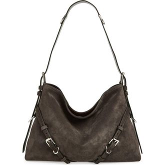 Givenchy Medium Voyou Suede Hobo Bag in 021-Dark Grey at Nordstrom