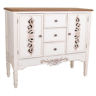 Wanderlust Deco Wanderlust Deco - Aparador De Madera Blanco 100x40x86 Cm