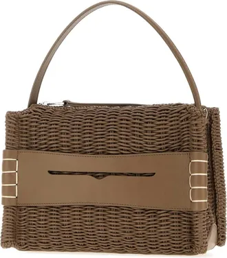 J.W.Anderson Womens Mud Leather Loafers Handbag Taupe Borse A Tracolla Bag
