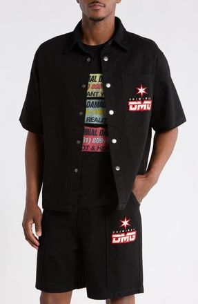 Criminal Damage Star Logo Shirt in Black at Nordstrom, Size Xx-Large