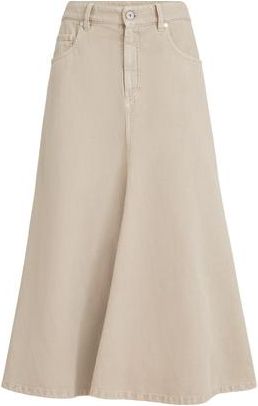 Brunello Cucinelli Five-pocket flared skirt in Beige at Nordstrom, Size 38 It