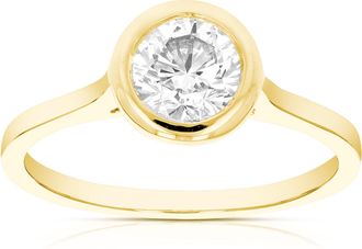 Vir Jewels 1 cttw Lab Grown Diamond Engagement Solitaire Ring in 14K Yellow Gold For Women