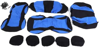 OEM Funda Para Asiento De Coche, Funda De Tela De Rizo De Malla De 2 Mm Para Coches De 5 Plazas, Se Adapta A La Mayor&iacute;a De Los Asientos De Coche (azul/neg