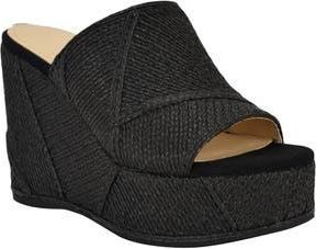 Guess Evenz Platform Wedge Sandal in Black 001 at Nordstrom Rack, Size 8.5