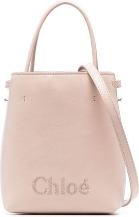 Chlo&eacute; micro Sense tote bag - women - Calf Leather - OS - Pink