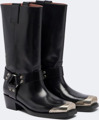 PARIS TEXAS Botas biker Roxy de piel