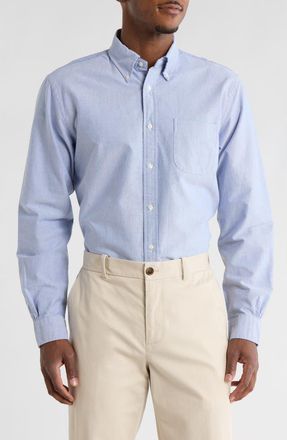 Brooks Brothers Regular Fit Solid Oxford Button-Down Shirt in Solidblue at Nordstrom Rack, Size X-Large