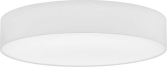 Eglo Eglo - Plafoniera Moderna Pasteri Acciaio Bianco Stoffa 5 Luci E27 Ip20