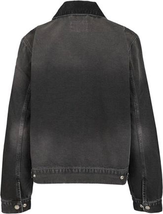 Carhartt Work in Progress Womens Jacket Og Arcan Black Destroy Wash Black-Black Black/black