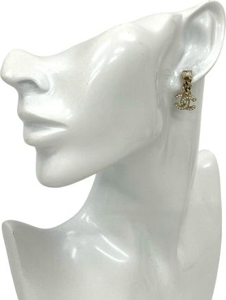 Chanel Metal Stud Earrings (Pre-Owned)