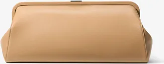 Michael Kors Angelica Large Leather Frame Clutch