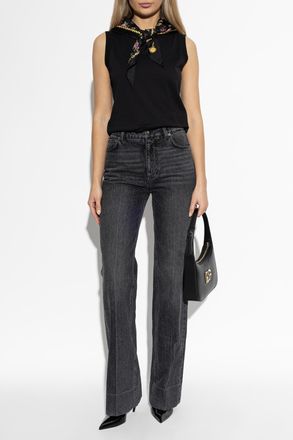 Dolce & Gabbana Top With Detachable Scarf, Womens, Black