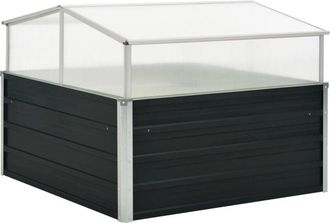 vidaXL Serra Antracite 100x100x77 cm in Acciaio Zincato - Vidaxl