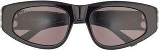 Balenciaga Novelty 53mm Cat Eye Sunglasses in Black Silver Grey at Nordstrom Rack