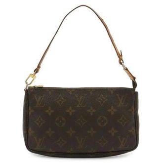 Louis Vuitton Pre-owned Handbags, female, Brown, Size: ONE SIZE Pre-owned Monogram Canvas Pochette