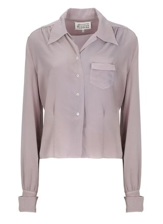 Maison Margiela Pink Silk Pocket Shirt