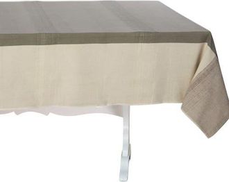 Sustainable Threads Ecoloom Handwoven Cotton Tablecloth in Moonstone - 70X108 at Nordstrom