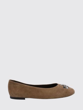 Tory Burch Ballerine Charlie in pelle scamosciata con logo Double T