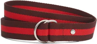 Rag & Bone Gracie Stripe Woven Belt in Red/Brown at Nordstrom