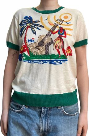Me369 Nora Knit Top In Guitar