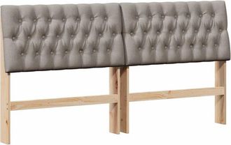 vidaXL Upholstered Headboard Taupe 180 cm Solid Pine Wood vidaXL