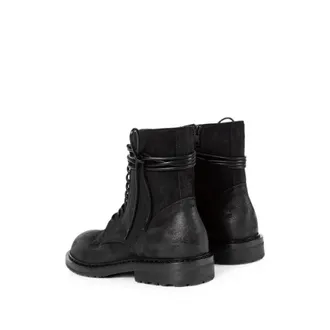 Ann Demeulemeester Distressed Calf Suede Boot - Black