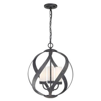 Netlighting Quoizel Blacksmith Spherical Pendant Ceiling Light Old Black IP44