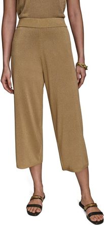 DKNY Metallic Crop Sweater Pants in Fawn Combo at Nordstrom, Size X-Large