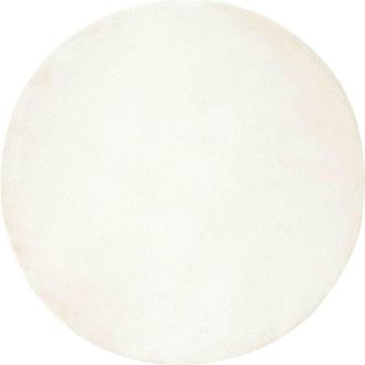 vidaXL Faux Rabbit Fur Rug Olite White Ø 200 cm Polyester vidaXL