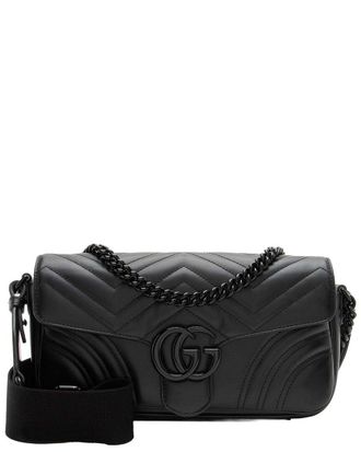 Gucci Matelass&eacute; Gg Marmont Monochrome Small Flap Bag (Authentic Pre-Loved)