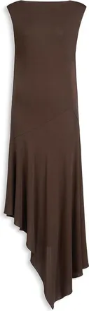 Alaia Womens Robe Dos Nu En Jersey De Cr&ecirc;pe Marron Brown Dress
