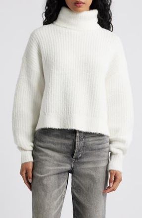 BP. Fuzzy Turtleneck Sweater in Ivory at Nordstrom Rack, Size Xx-Small