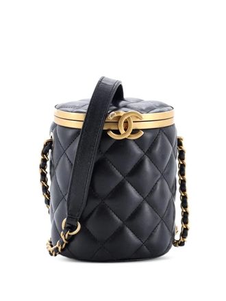 Chanel Crown Box Vanity Bag Quilted Lambskin Mini shoulder bag - Nero