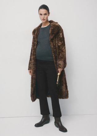 Mango Jeans flare crop premaman black denim - Donna - 38 - MANGO