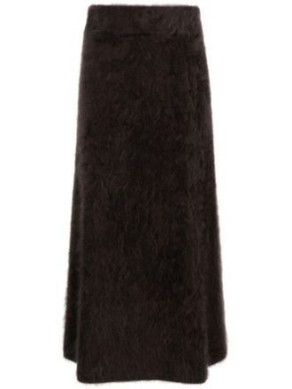 Lisa Yang high-waisted flared cashmere skirt - women - Cashmere - 0 - Brown