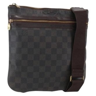 Louis Vuitton Pre-owned Damier Ebene Canvas Shoulder Bag - Dames - Pre-owned - Bruin - Maat: ONE Size Leer