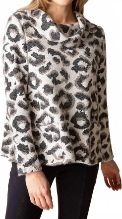 Habitat Womens Luxe Leopard Cowl Top In Dove