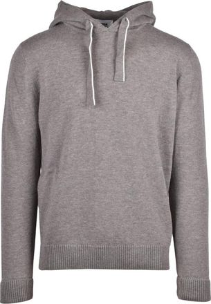 Alpha Studio Hoodies & sweatvesten, Heren, Grijs, XL, Wol, Gebreide hoodie