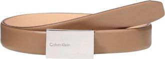 Calvin Klein Echt leren riem - Dames - Riemen - Beige - 80 CM - Leer - Accessoires