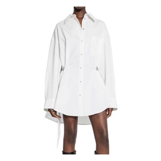 MUGLER Dames, Jurken, Wit, Maat: XS Katoen